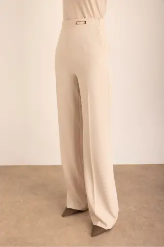 Beige Woven Trousers - 6