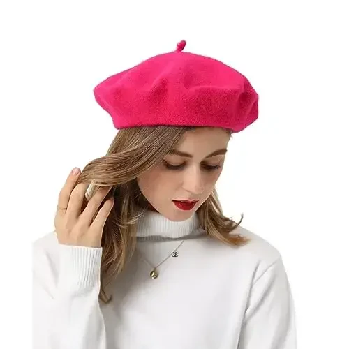 БЕЙЛРЗИД French Beret-Classic Wool Beret Solid Color Womens Beret Cap Hat - 3