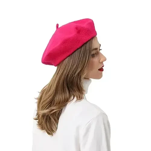 БЕЙЛРЗИД French Beret-Classic Wool Beret Solid Color Womens Beret Cap Hat - 5