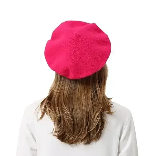 БЕЙЛРЗИД French Beret-Classic Wool Beret Solid Color Womens Beret Cap Hat - 7