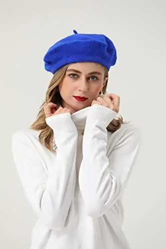 БЕЙЛРЗИД French Beret-Classic Wool Beret Solid Color Womens Beret Cap Hat - 2