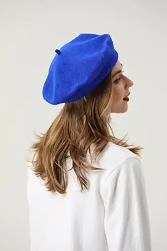 БЕЙЛРЗИД French Beret-Classic Wool Beret Solid Color Womens Beret Cap Hat - 5