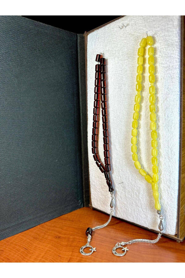 BEIRUT DROP AMBER PRAYER BEADS + STICK AMBER PRAYER BEADS T-236 - 2