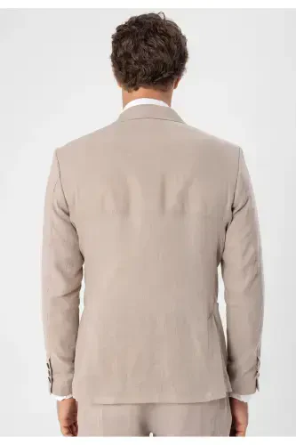 Bej %100 Zig'ir Erkak Blazer Pidjak-Bej - 6