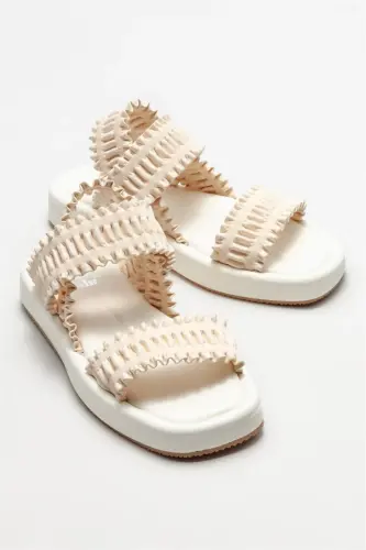 Bej Ayollar Sport Sandali-Bej - ELLE SHOES (1)