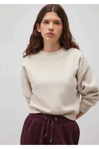 Bej Basic Crop Sweatshirt 1611147-70134 - MAVI