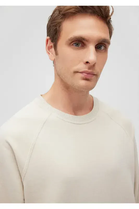 Bisiklet Yaka Bej Sweatshirt 0S10161-70322-Bej - 5