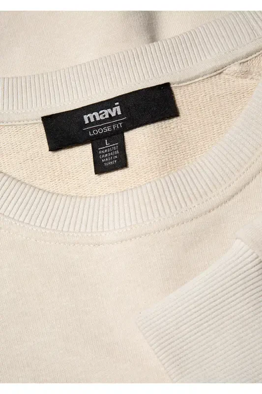 Bisiklet Yaka Bej Sweatshirt 0S10161-70322-Bej - 6