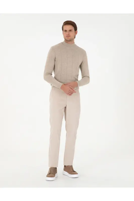 Bej Carrot Fit Kadife Kanvas Pantolon 50295927-VR011-Bej - 1