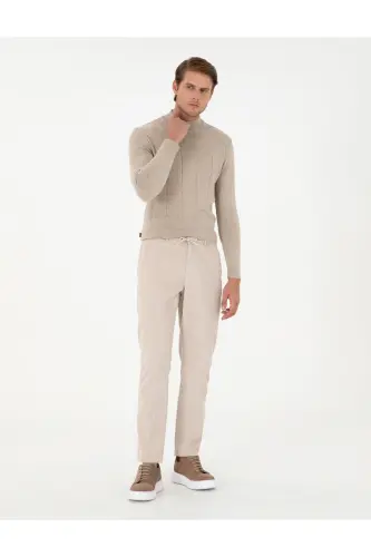 Bej Carrot Fit Kadife Kanvas Pantolon 50295927-VR011-Bej - 3