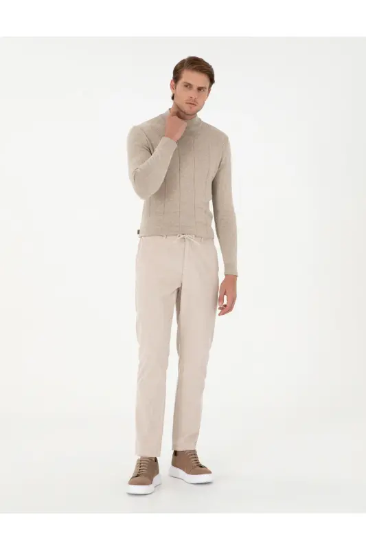 Bej Carrot Fit Kadife Kanvas Pantolon 50295927-VR011-Bej - 3