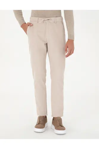 Bej Carrot Fit Kadife Kanvas Pantolon 50295927-VR011-Bej - PIERRE CARDIN (1)