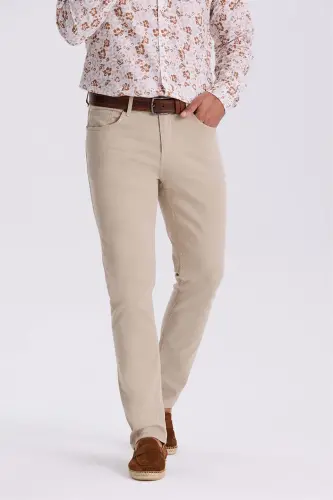 Bej Comfor Fit Kanvas Spor Pantolon - 1