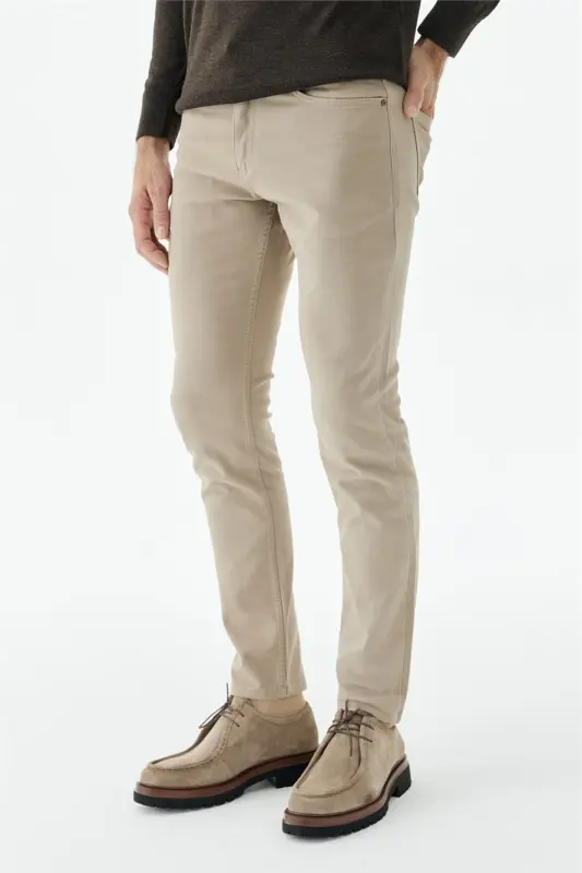 Bej Comfort Fit 5 Cep Spor Pantolon - 3