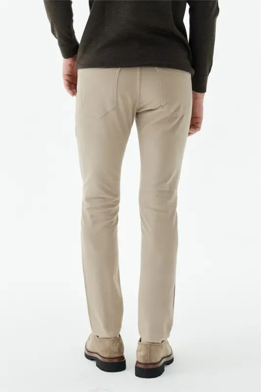 Bej Comfort Fit 5 Cep Spor Pantolon - 5