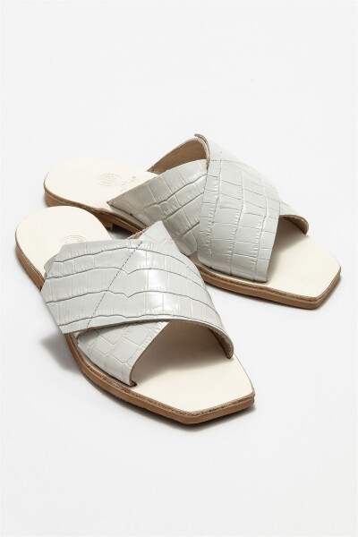 Bej Deri Kadın Terlik - ELLE (1)