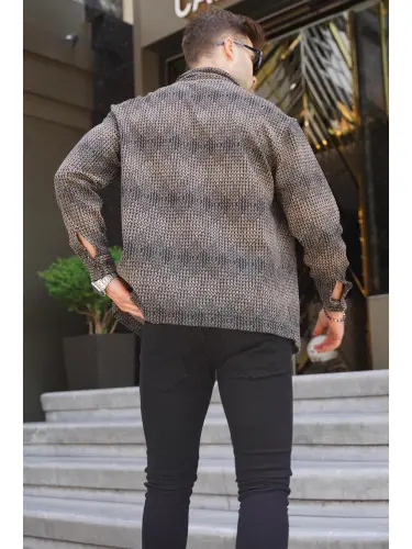 Bej Desenli Erkek Oduncu Gömlek 6711-B - LC WAIKIKI (1)