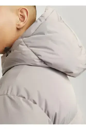 Bej Erkaklar Ko'ylagi 12256974_JJEBRADLEY PUFFER HOOD SN - 4