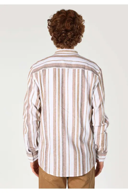 Bej Erkek Gömlek U.kol - 2