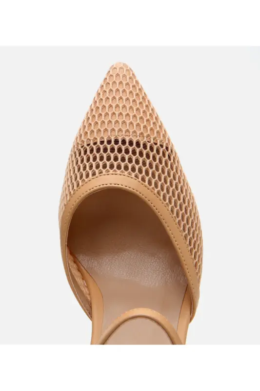 Bej Kadın Fileli Stiletto - BEJ-BEIGE - 5