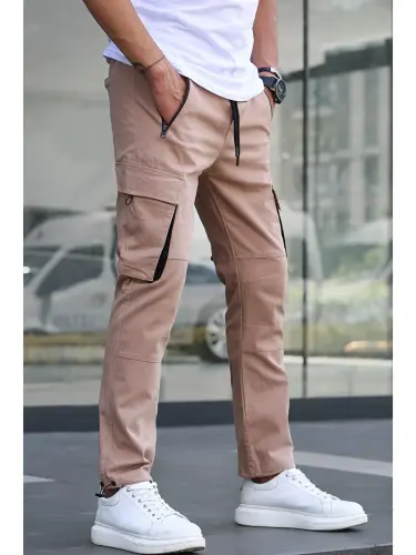 Bej Kargo Cep %100 Pamuk Jogger Pantolon 5791-Bej - LC WAIKIKI (1)