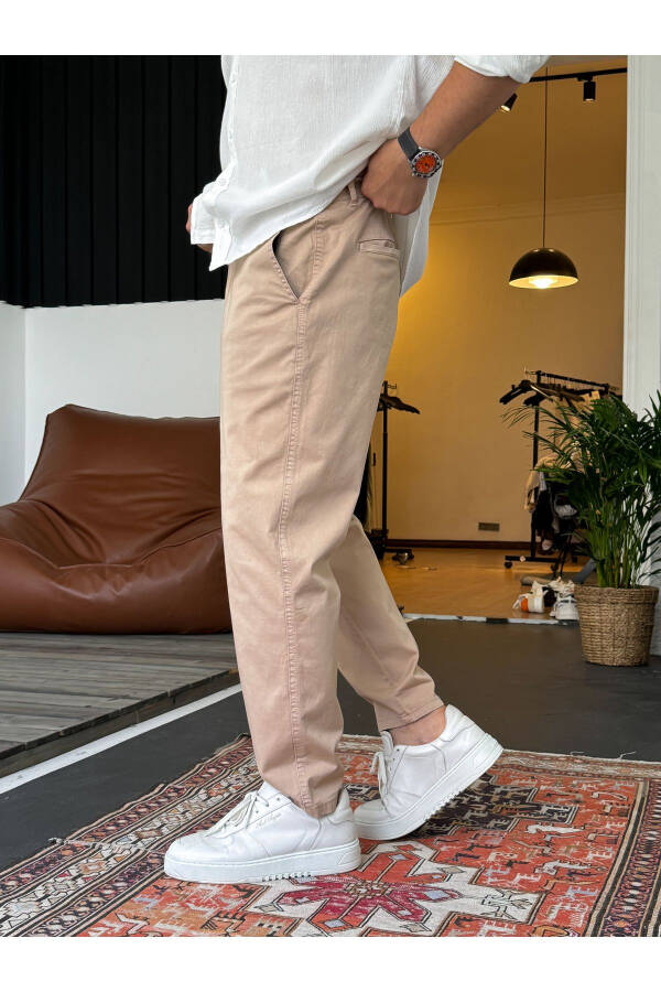 Bej Likralı Basic Chino Boyfriend Df-2364/2369 - 25