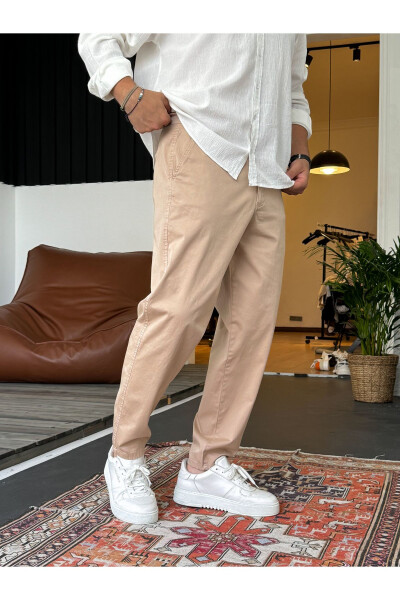 Bej Likralı Basic Chino Boyfriend Df-2364/2369 - 18