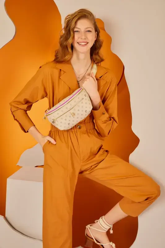 Bej Monogram Kadın Bel Çantası 05PO22Y1542-Bej Monogram - Pierre Cardin