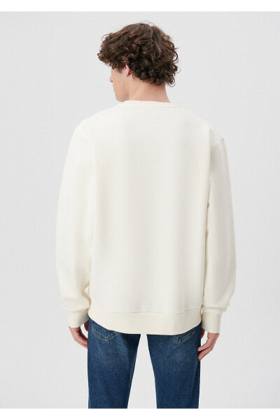 Bej, nakışlı sweatshirt (0S10130-80194) - 4