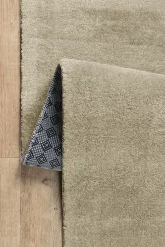 Bej Oval Peluş Yumshoq Yuviladigan Sirpanmaydigan Dot Taban Antibakterial Salon Koridor Bolalar Gilami-Bej - 3