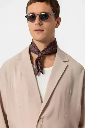 Bej Oversize Astarsız Erkak Blazer Ko'ylagi-Bej - ANTIOCH (1)