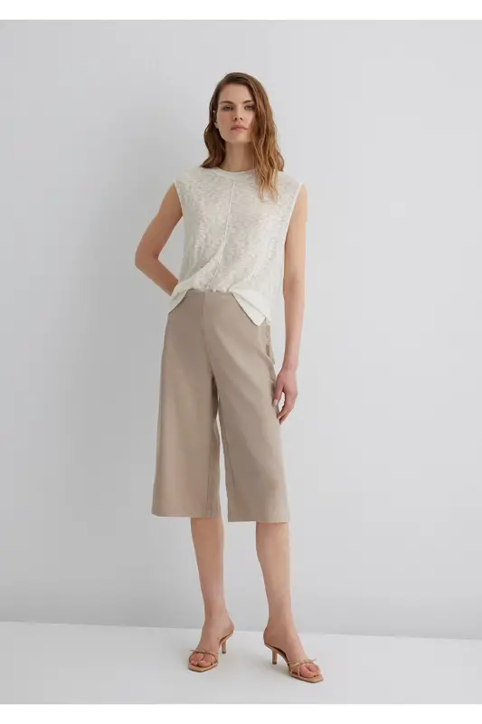 Bej Kısa Pantolon 1010794-82393 - Bej-82393 - 3