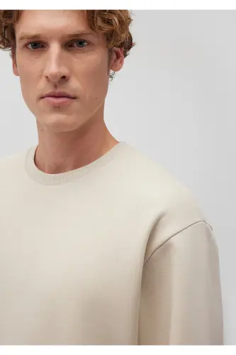 Bej rangli, bisiklet yoqasi basic sviter (0S10276-70322) - 5