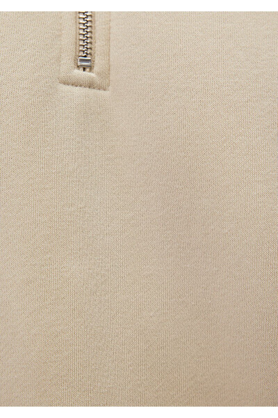 Bej rangli dumaloq yoqali sviter (0S10016-70322) - 6