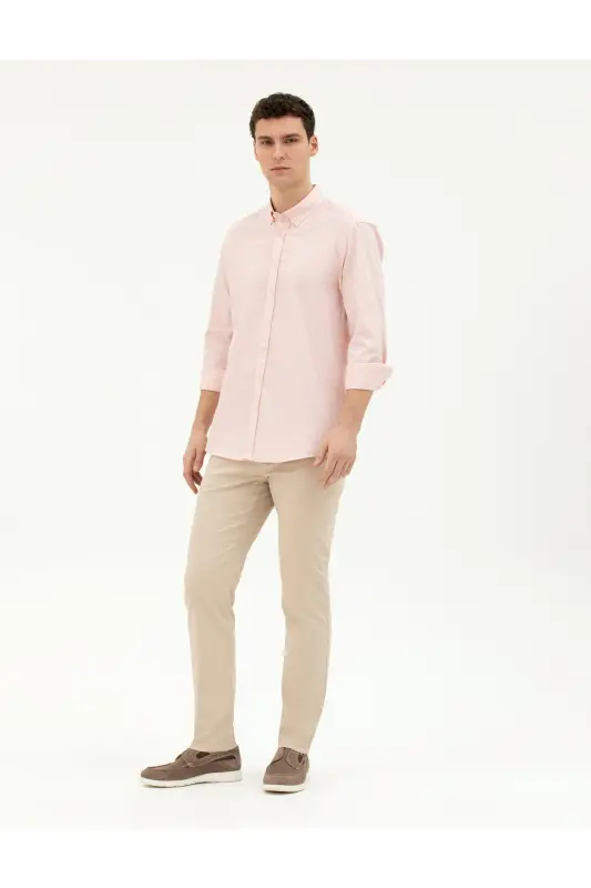 Bej rangli Slim Fit kanvas shim - 1