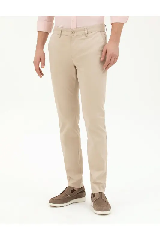 Bej rangli Slim Fit kanvas shim - 3