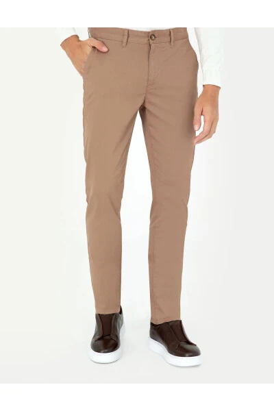 Bej rangli Slim Fit kanvas shimlar - PIERRE CARDIN (1)
