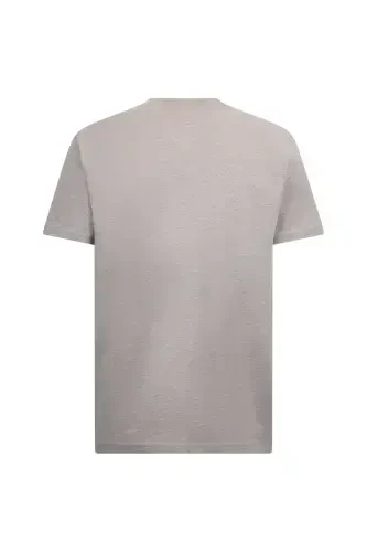 Bej Regular Fit Bisiklet Yaka Pamuklu Basic Tişört-Bej01 - 2