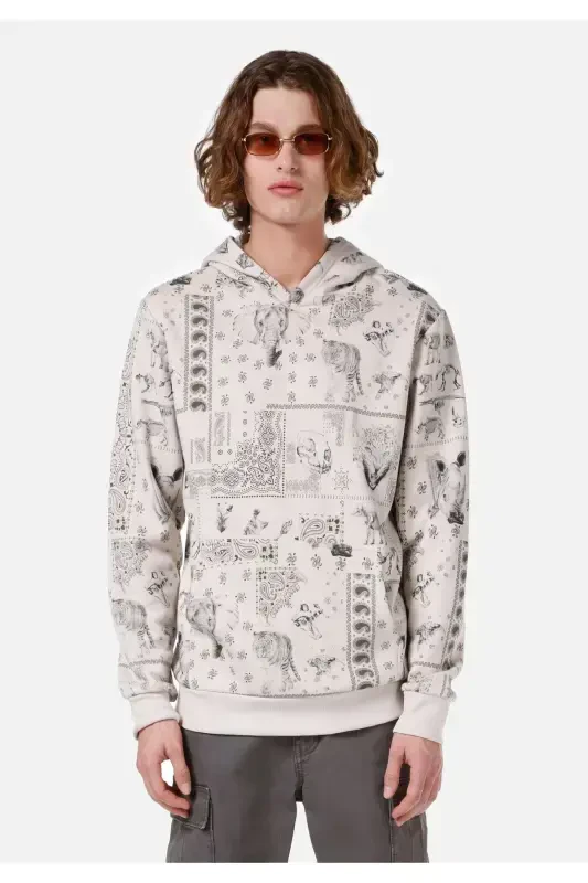 Regular Fit Erkek Bej Sweatshirt - 1