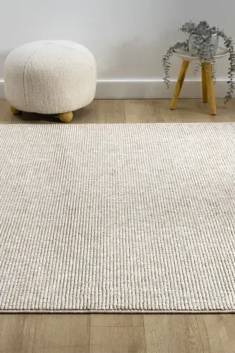 Bej Saçaklı Modern Dokuma Halı Salon Oturma Odası Yatak Odası Koridor Halısı Yolluk Bej-Bej - 8