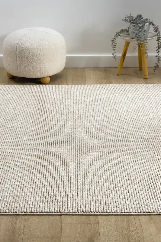 Bej Saçaklı Modern Dokuma Halı Salon Oturma Odası Yatak Odası Koridor Halısı Yolluk Bej-Bej - 8