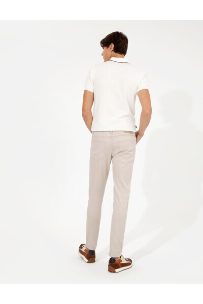 Bej Slim Fit Kanvas Shimim - 4