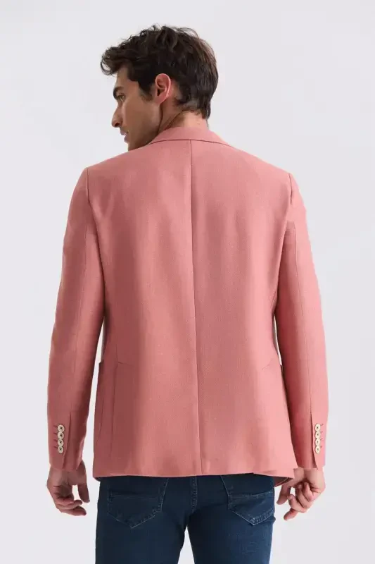 Bej Slim Fit Keskin Yoqali Yozgi Sport Ko'ylagi - 4