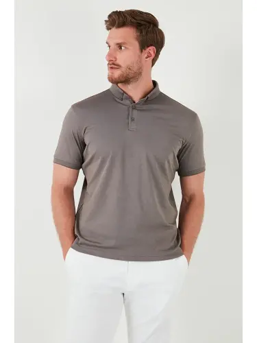 Bej Slim Fit Polo Yaka Kısa Kollu Erkek Tişört 646r1000-Bej - 4