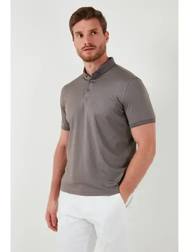 Bej Slim Fit Polo Yaka Kısa Kollu Erkek Tişört 646r1000-Bej - 5