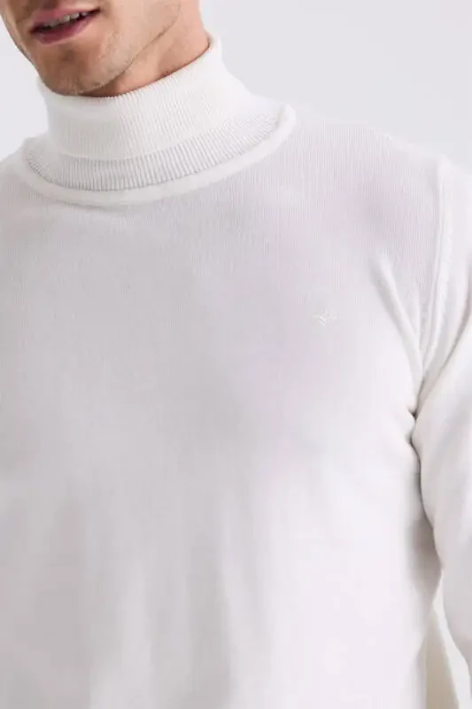 Bej Slim Fit Turtlenek Sviter - 3