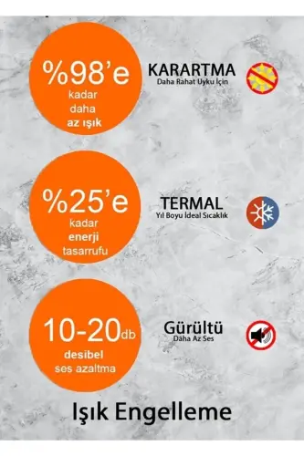 Bej (SÜTLÜ KAHVE) Blackout Güneş Geçirmez Karartma Fon Perde-Bej - 5