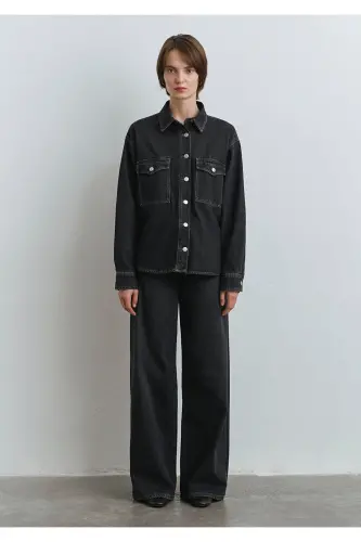 Bekka Classic Denim Антрацит Джинсовая Рубашка в стиле Boyfriend - MAVI (1)