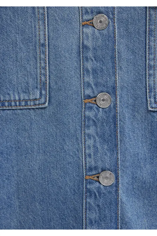 Bekka Classic Denim Indigo Si Jean Shirt Boyfrien - 8