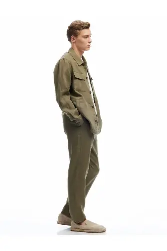 Bel bog'ichli cho'ntakli keten chino yozgi shim - 5